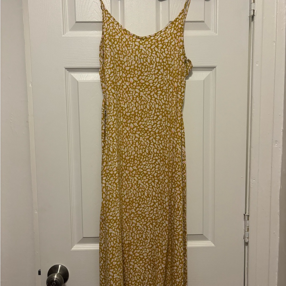 Billabong Yellow Printed Dress Midi
